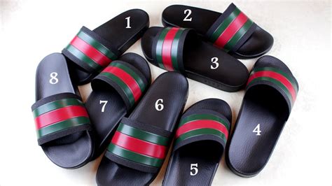 fake gucci fipflops|Gucci shoes stitching.